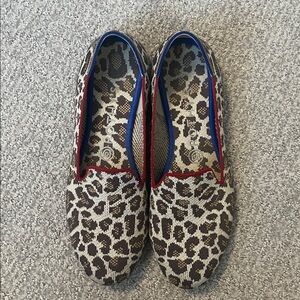 Rothy’s The Loafer Leopard Mocha Spot Sz 8.5